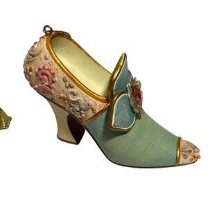 Ashton Drake The Queens Waltz Shoe Ornament Stepping In Time Collection Green
